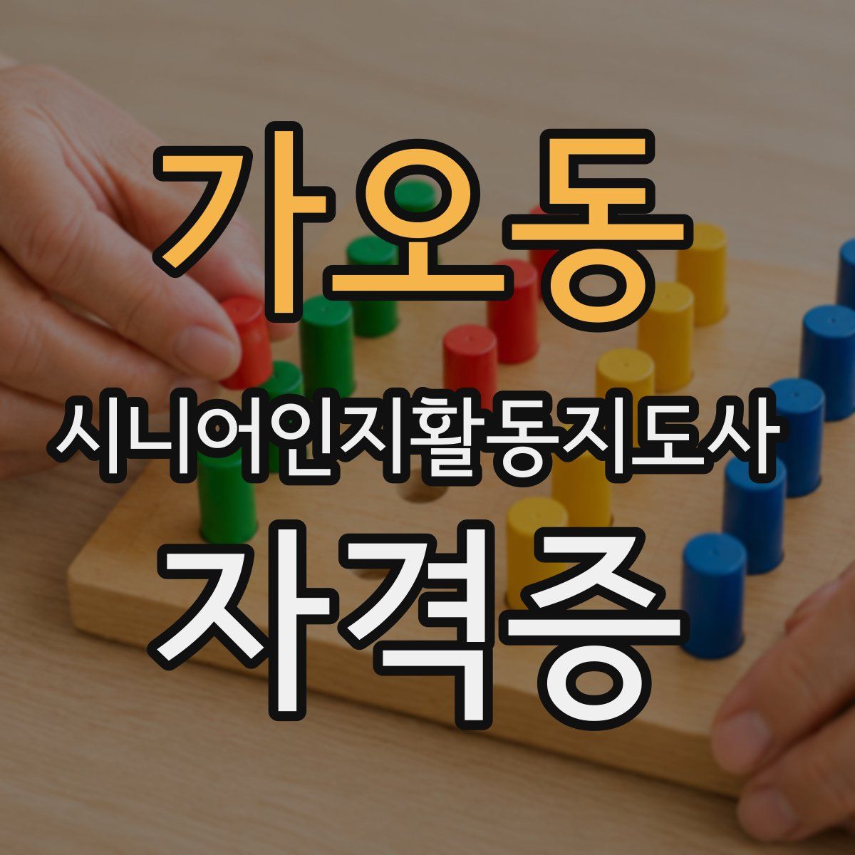 가오동 시니어인지활동지도사 자격증