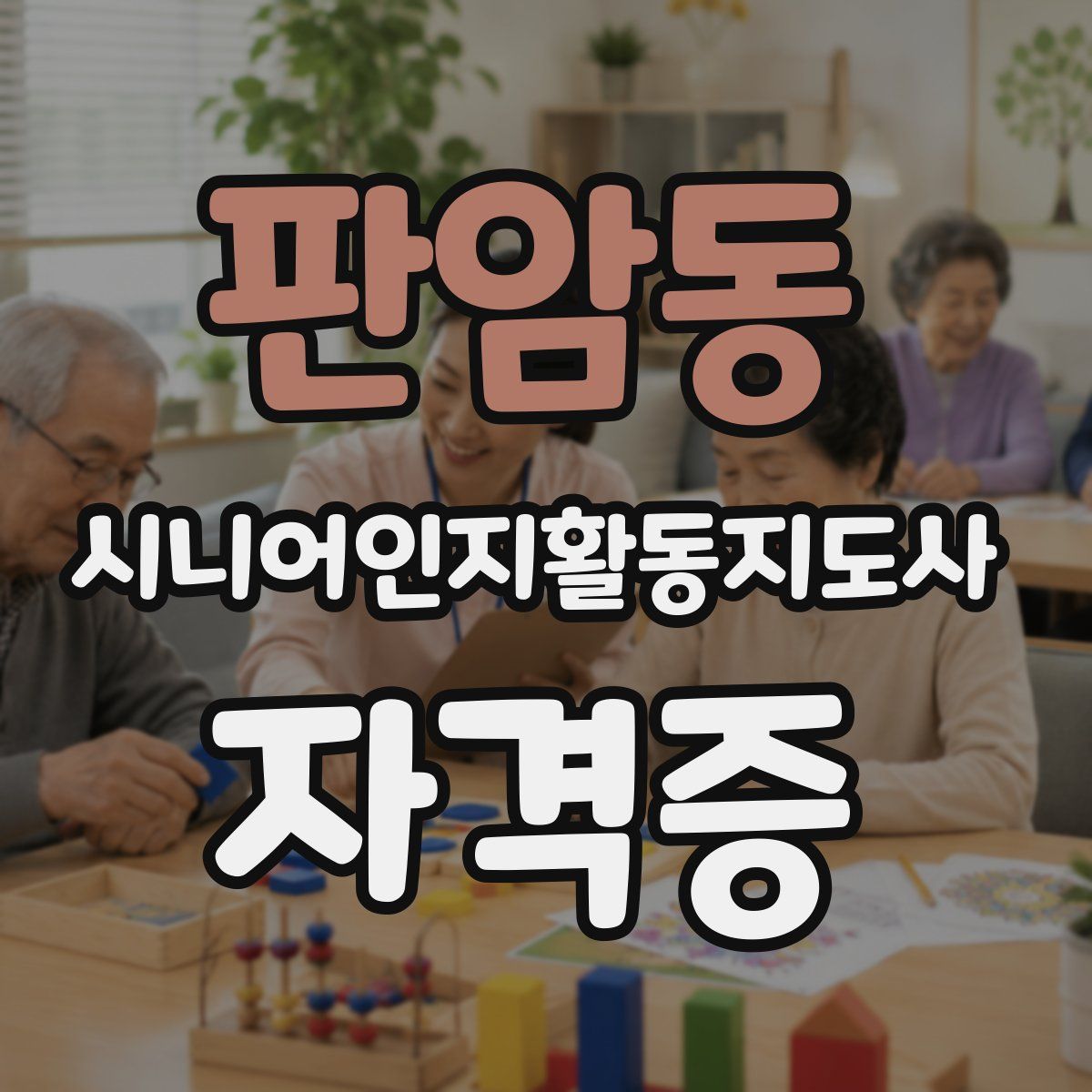 판암동 시니어인지활동지도사 자격증