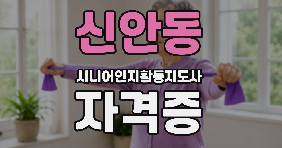 신안동 시니어인지활동지도사 자격증