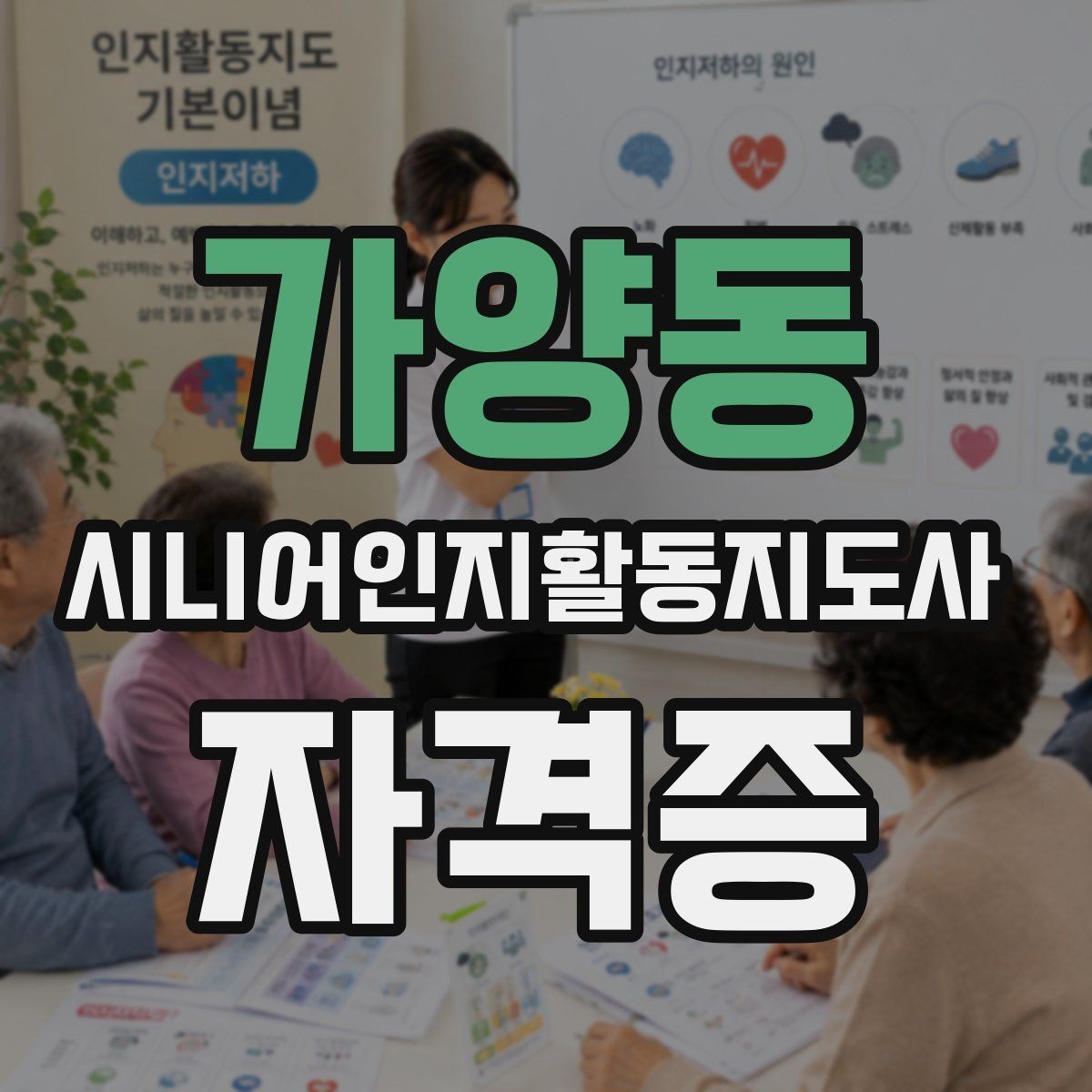 가양동 시니어인지활동지도사 자격증 준비 전 알아야 할 기본 정보