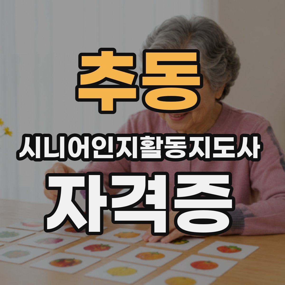 추동 시니어인지활동지도사 자격증 시험 대비 체크리스트