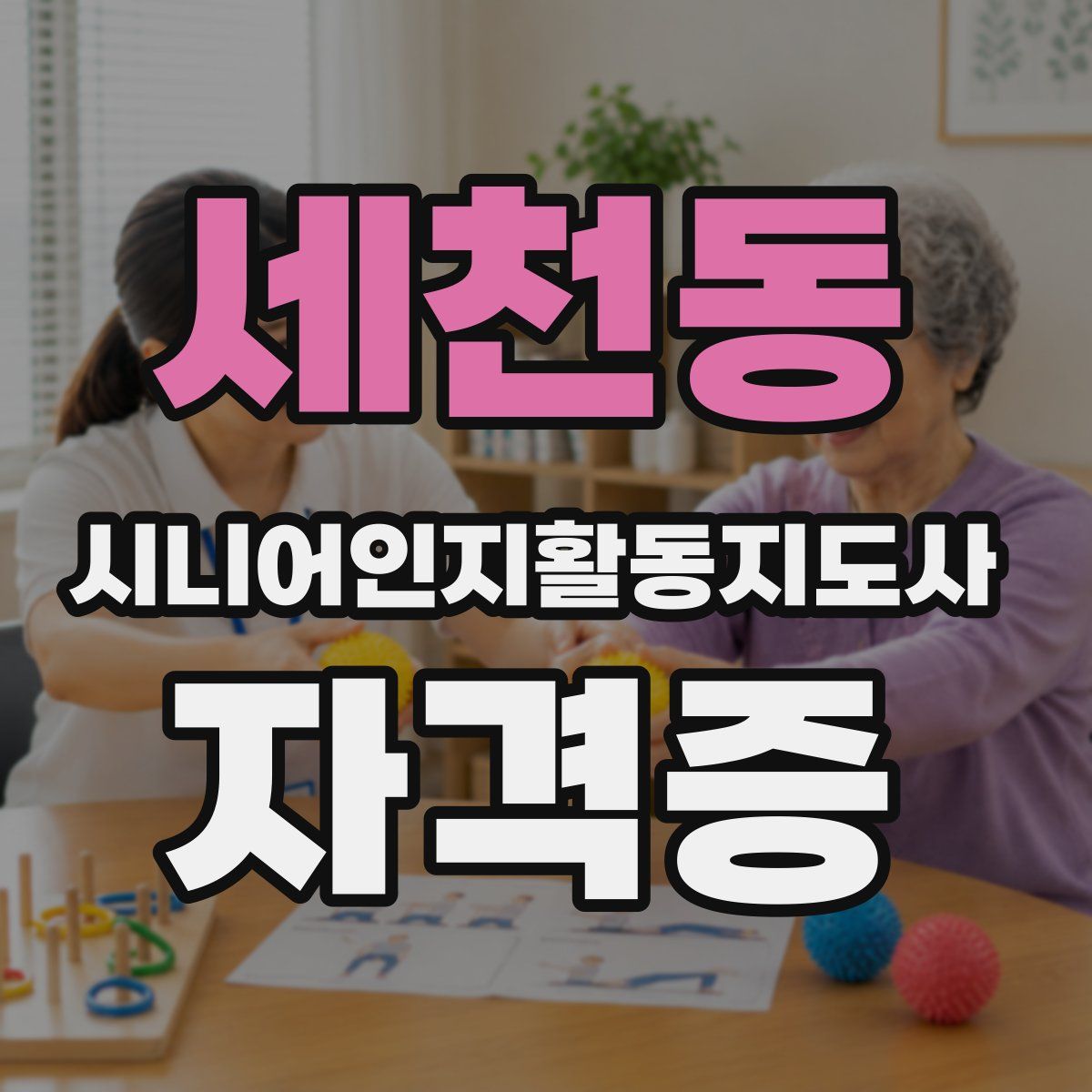 세천동 시니어인지활동지도사 자격증