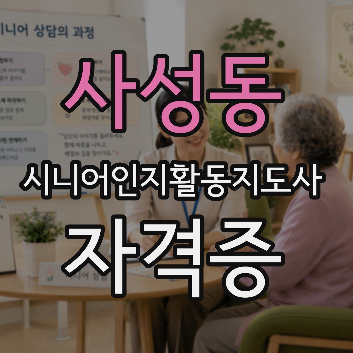 사성동 시니어인지활동지도사 자격증