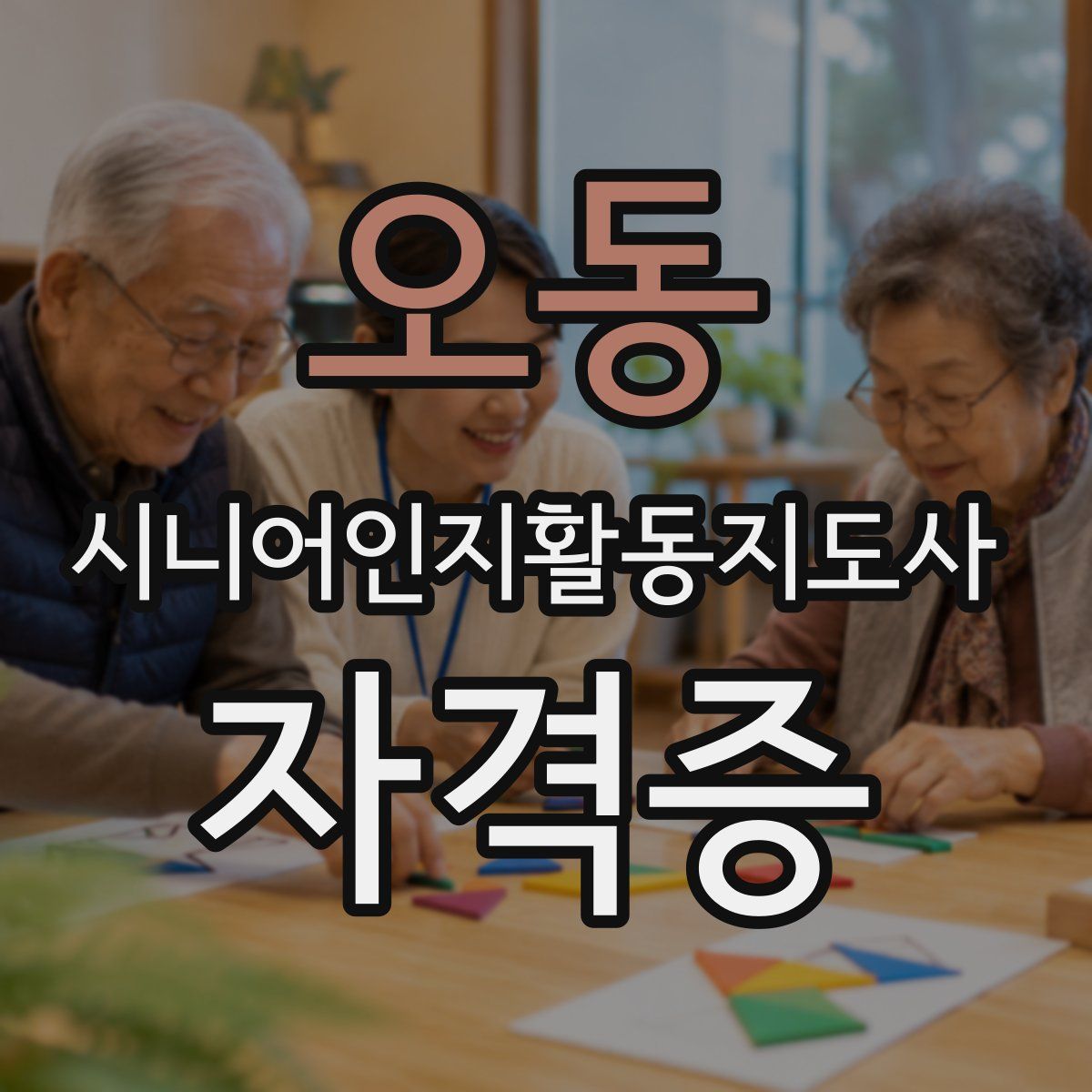 오동 시니어인지활동지도사 자격증