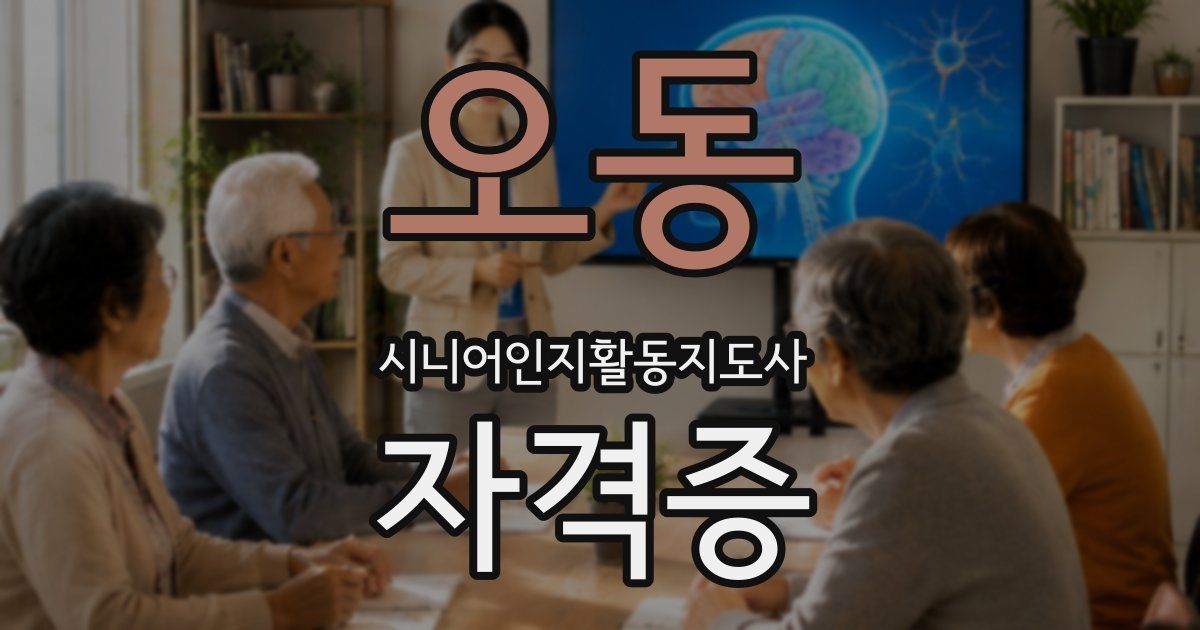 오동 시니어인지활동지도사 자격증