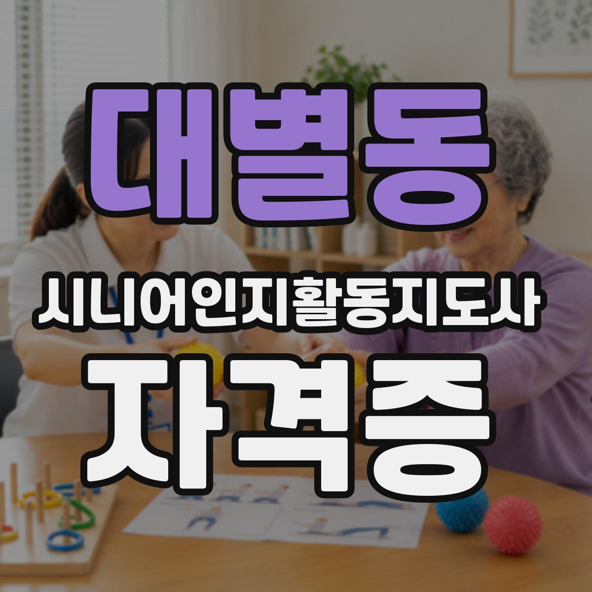 대별동 시니어인지활동지도사 자격증