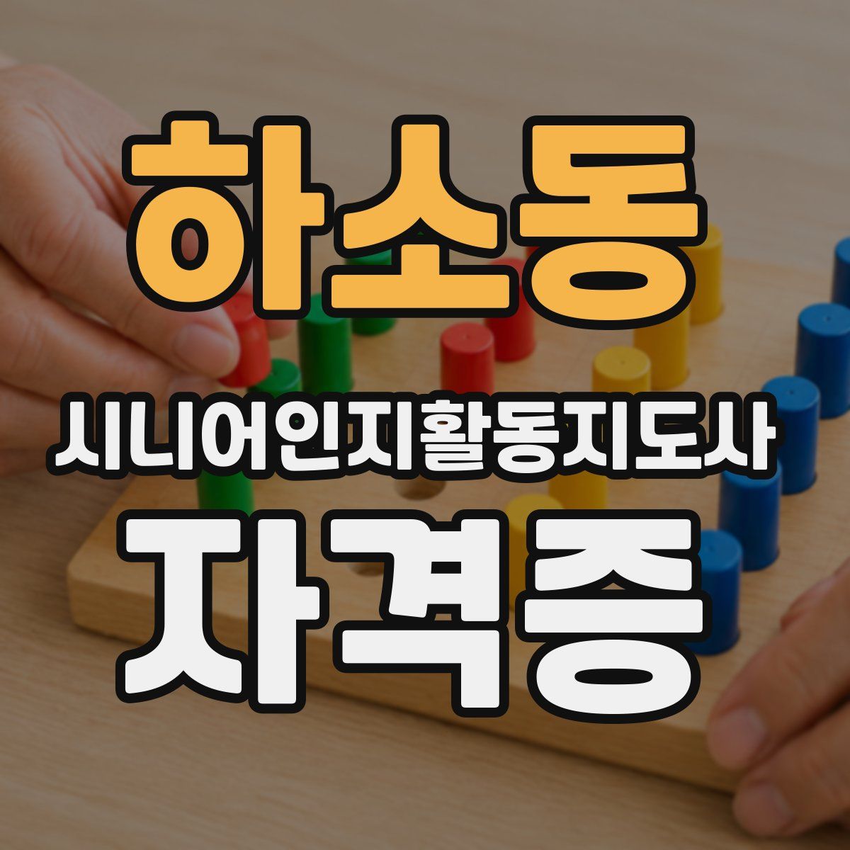 하소동 시니어인지활동지도사 자격증