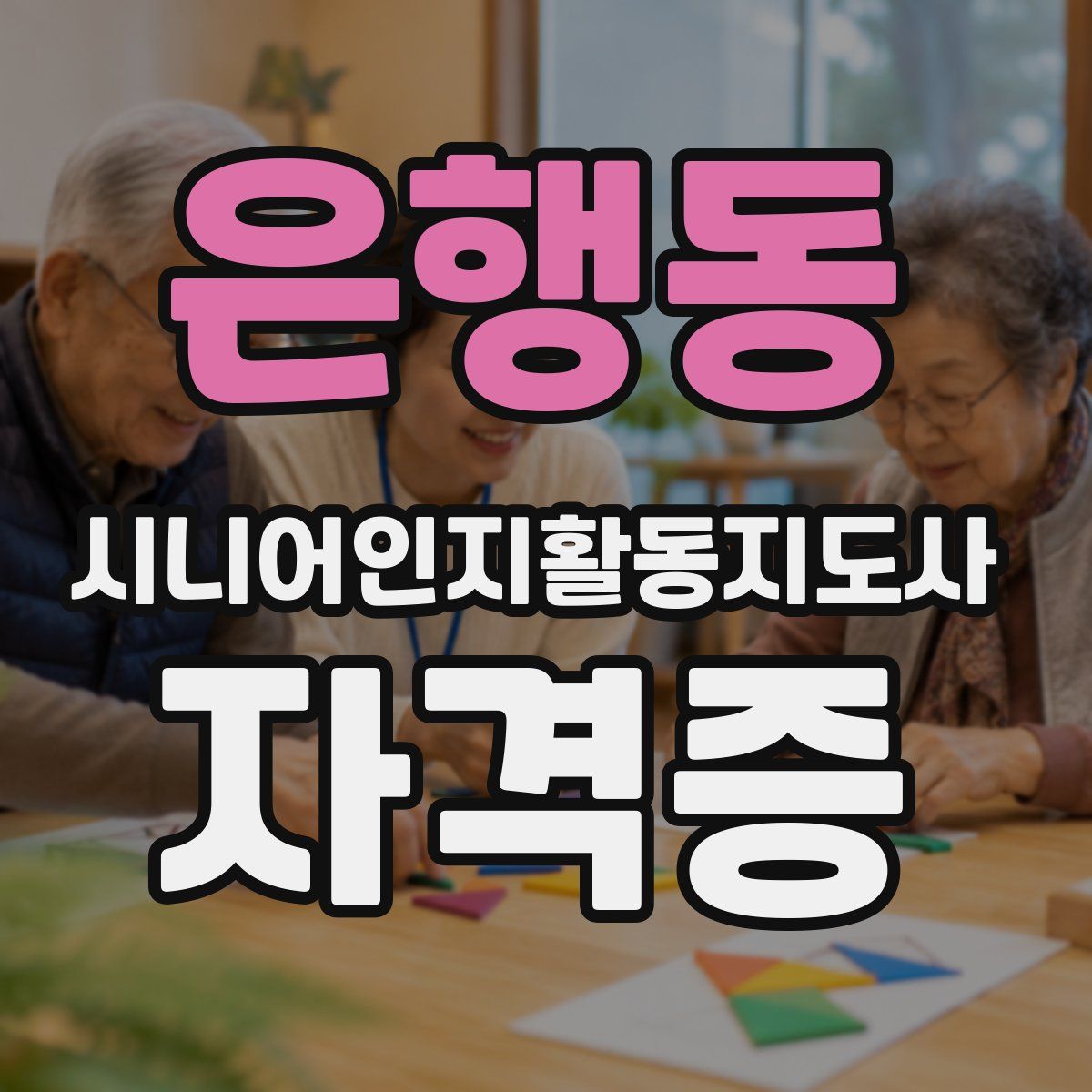 은행동 시니어인지활동지도사 자격증