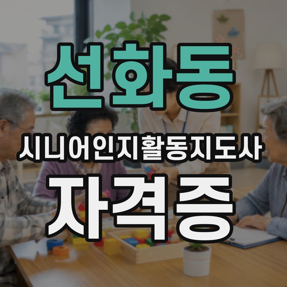 선화동 시니어인지활동지도사 자격증