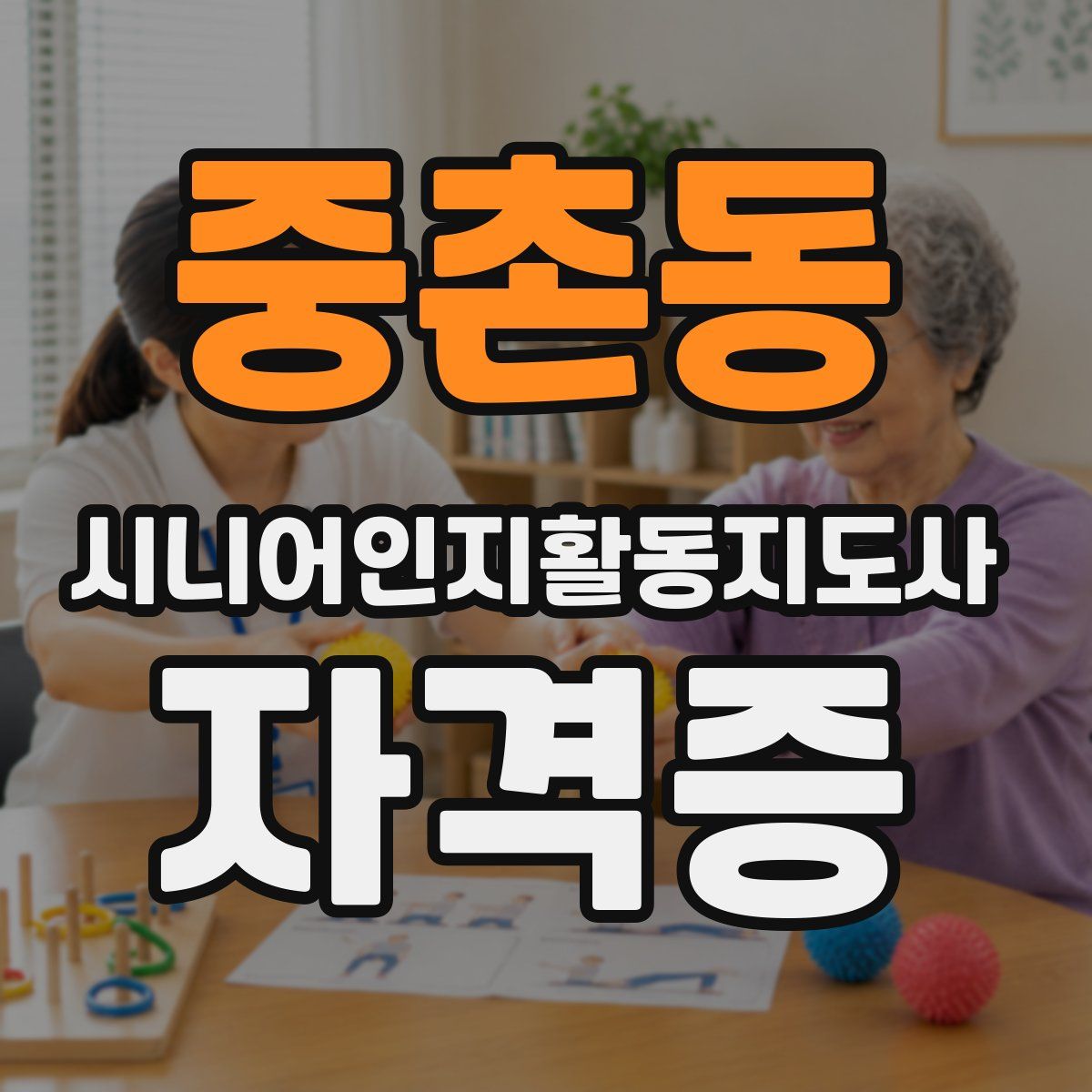 중촌동 시니어인지활동지도사 자격증