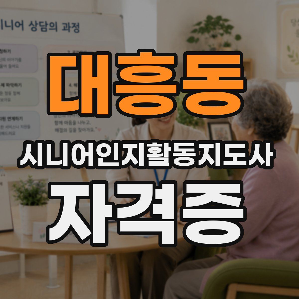 대흥동 시니어인지활동지도사 자격증