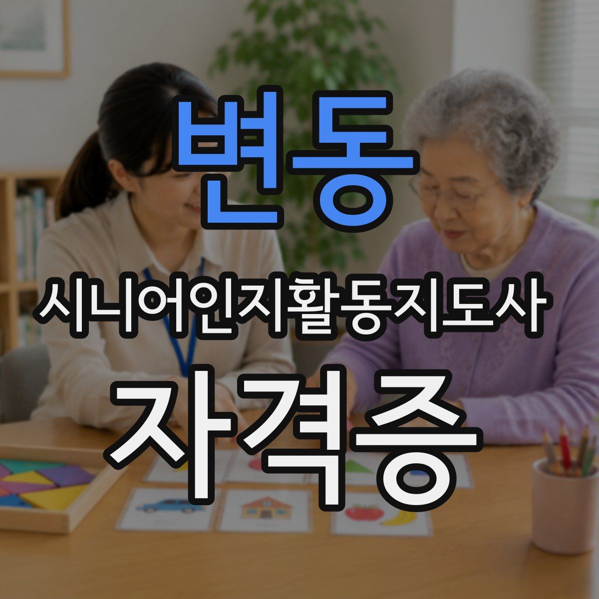 변동 시니어인지활동지도사 자격증