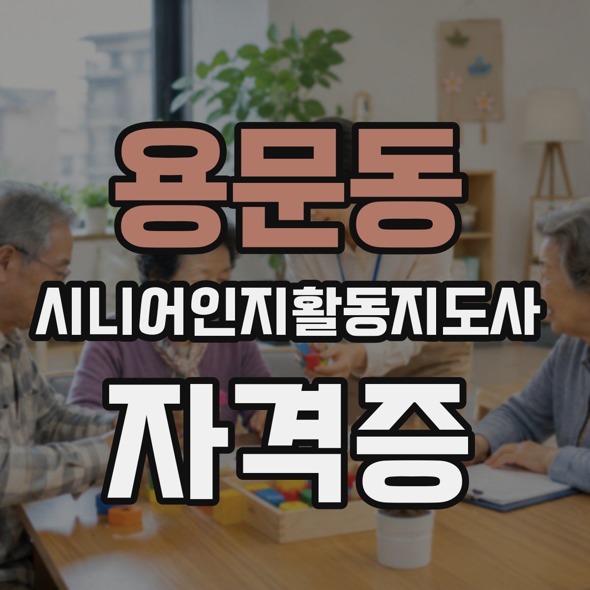 용문동 시니어인지활동지도사 자격증