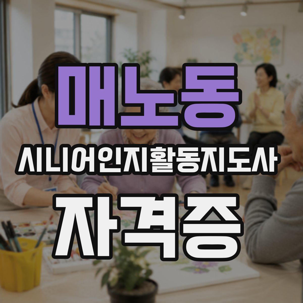매노동 시니어인지활동지도사 자격증