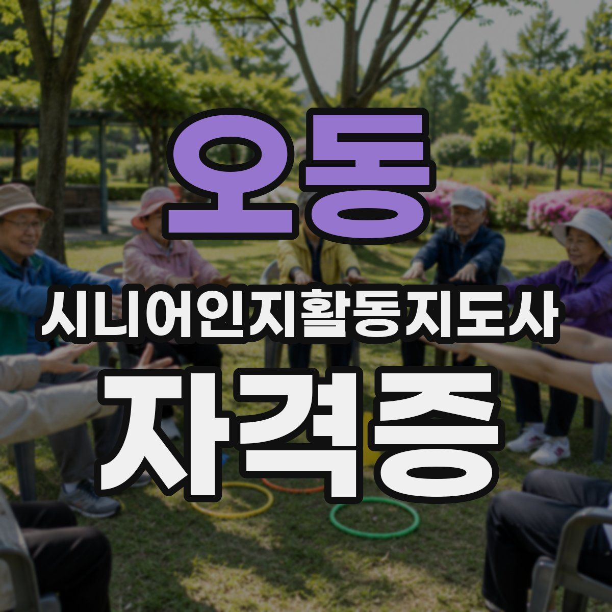 오동 시니어인지활동지도사 자격증
