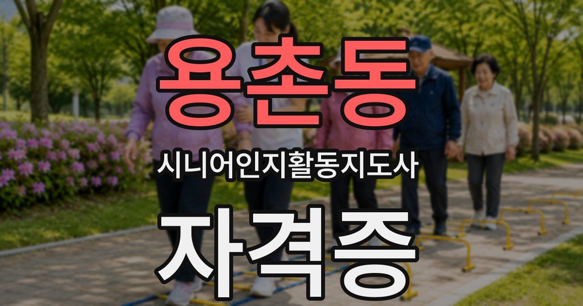 용촌동 시니어인지활동지도사 자격증