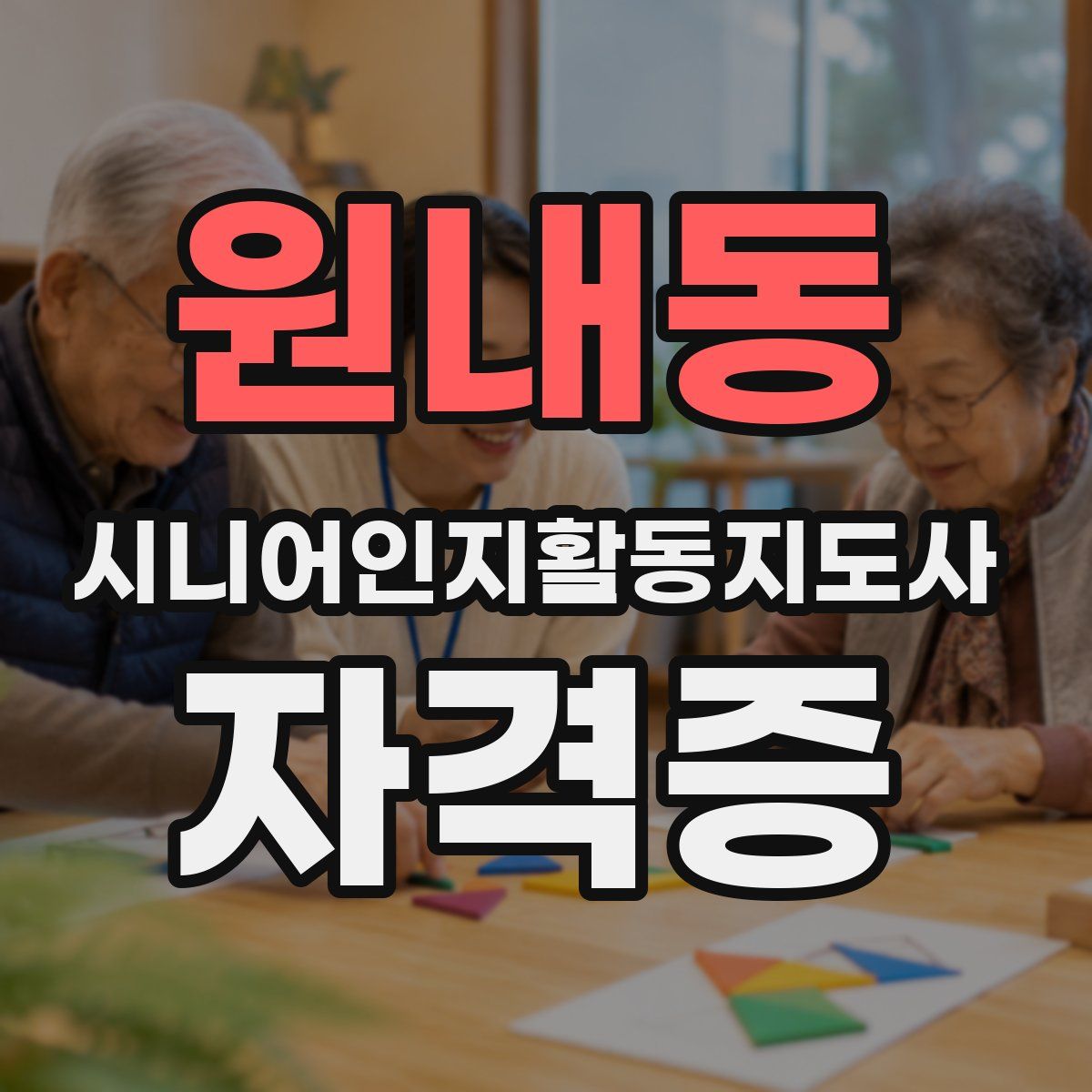 원내동 시니어인지활동지도사 자격증