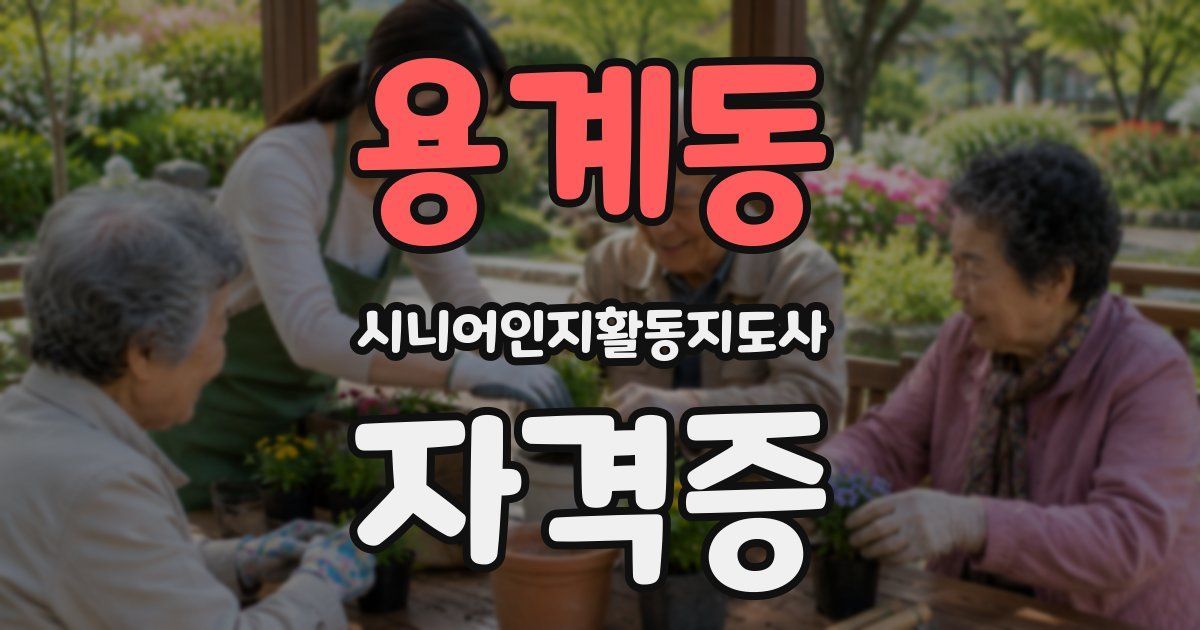 용계동 시니어인지활동지도사 자격증