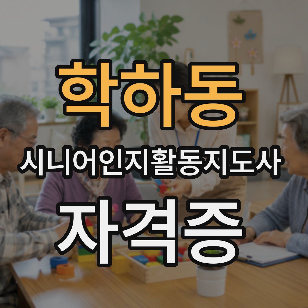 학하동 시니어인지활동지도사 자격증