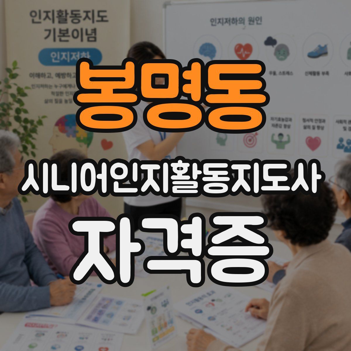 봉명동 시니어인지활동지도사 자격증