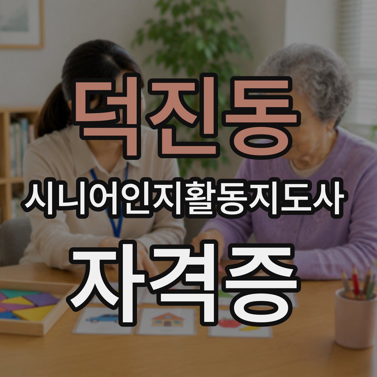 덕진동 시니어인지활동지도사 자격증