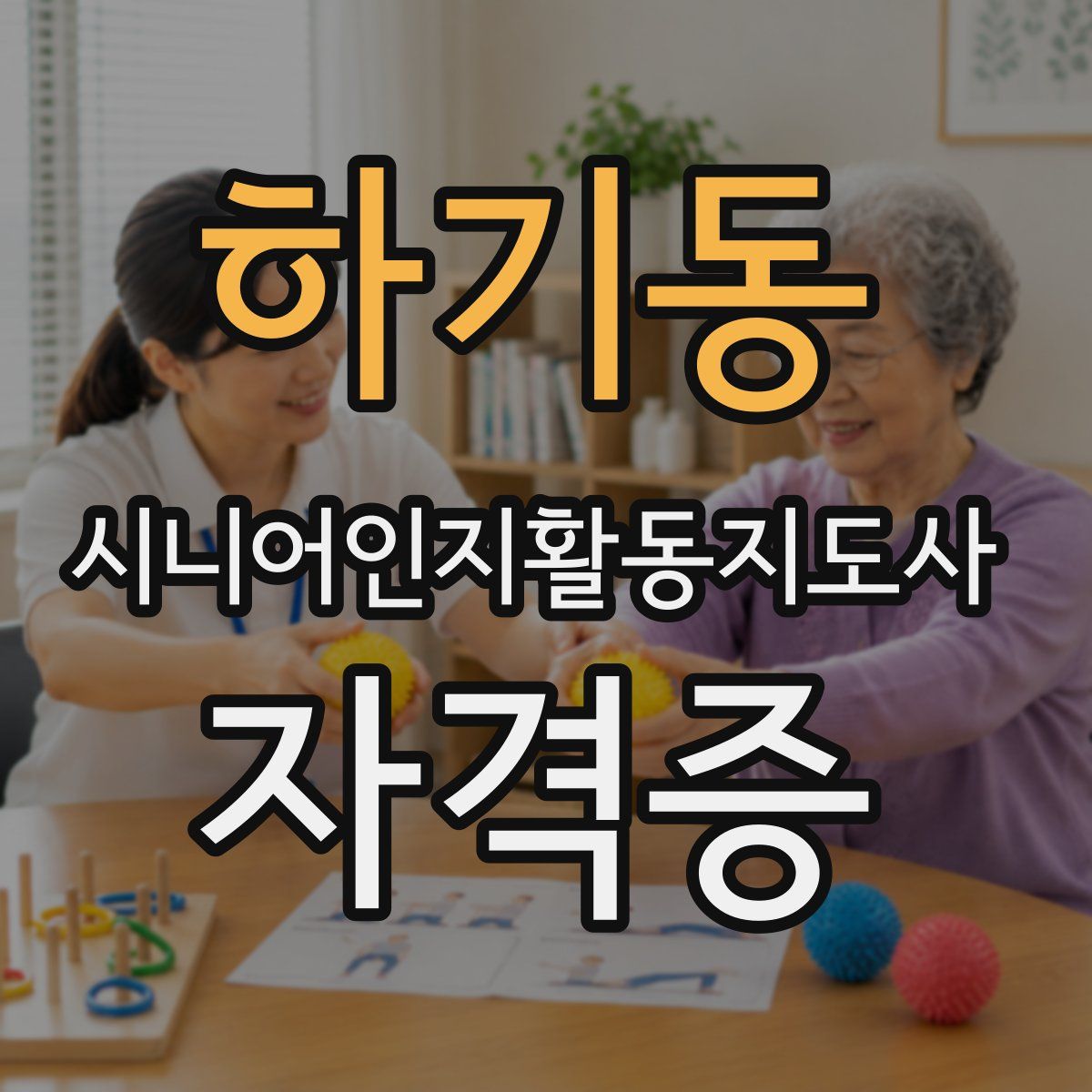 하기동 시니어인지활동지도사 자격증