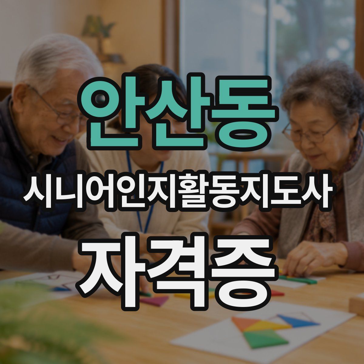 안산동 시니어인지활동지도사 자격증
