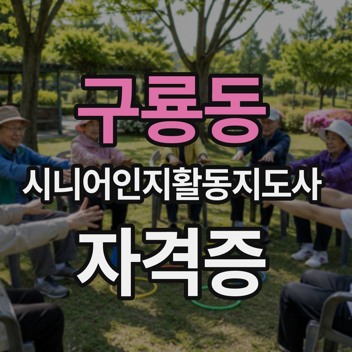 구룡동 시니어인지활동지도사 자격증