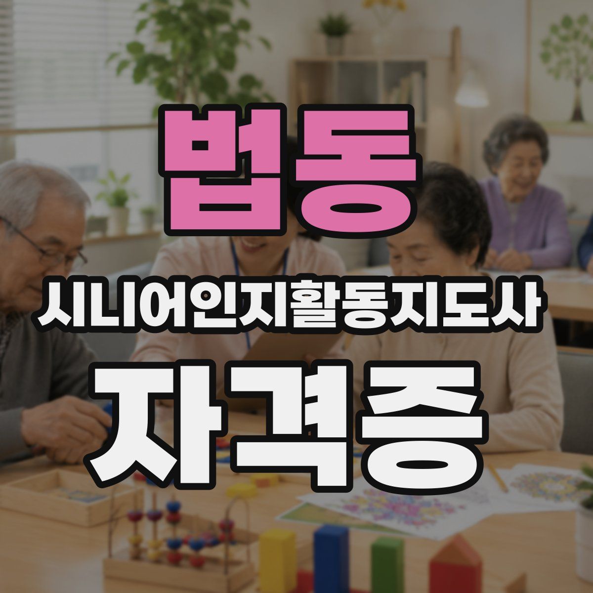 법동 시니어인지활동지도사 자격증