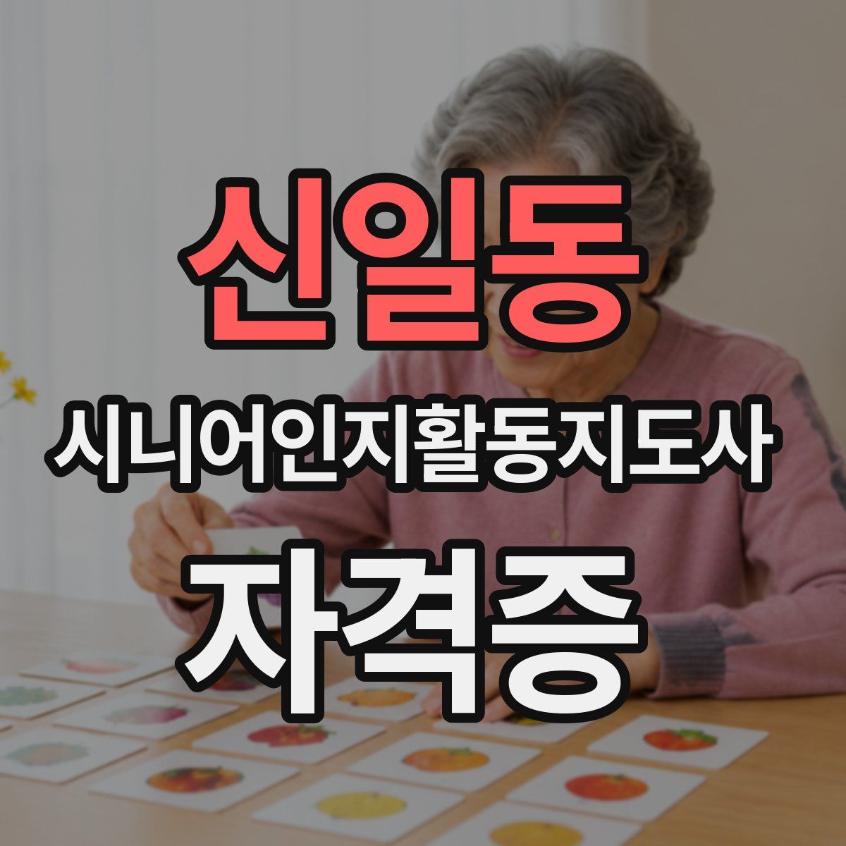 신일동 시니어인지활동지도사 자격증