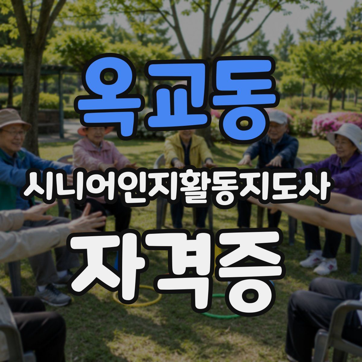 옥교동 시니어인지활동지도사 자격증