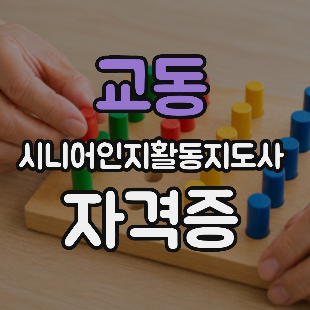 교동 시니어인지활동지도사 자격증