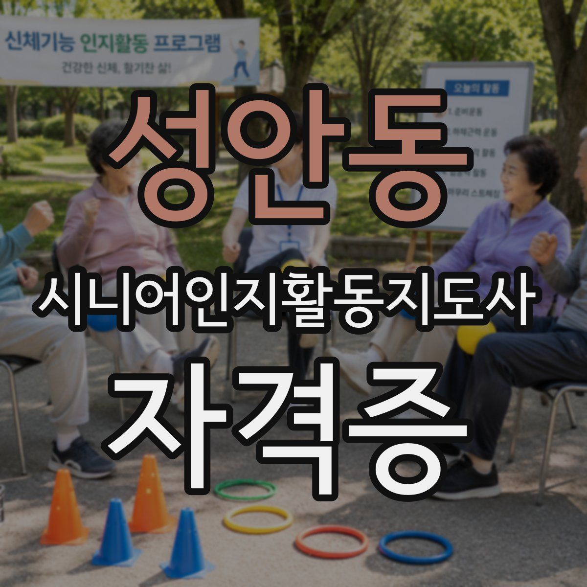성안동 시니어인지활동지도사 자격증