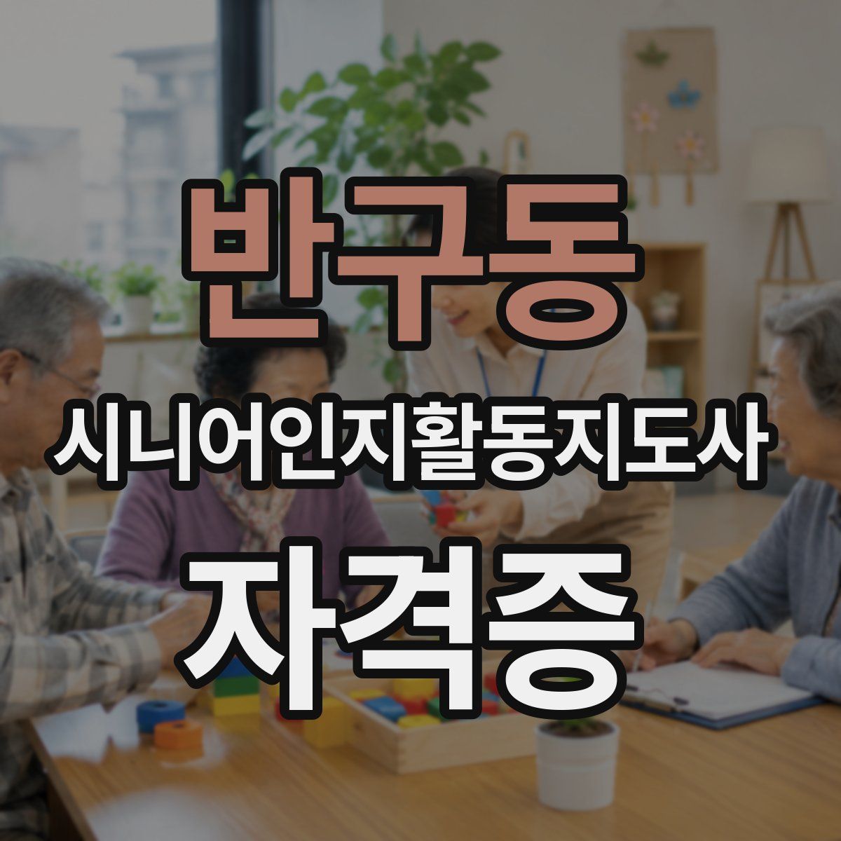 반구동 시니어인지활동지도사 자격증