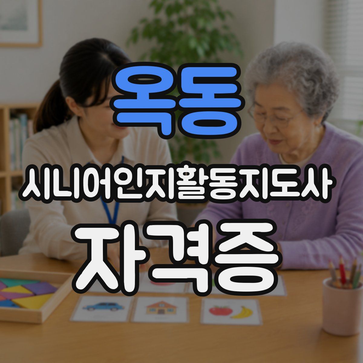 옥동 시니어인지활동지도사 자격증