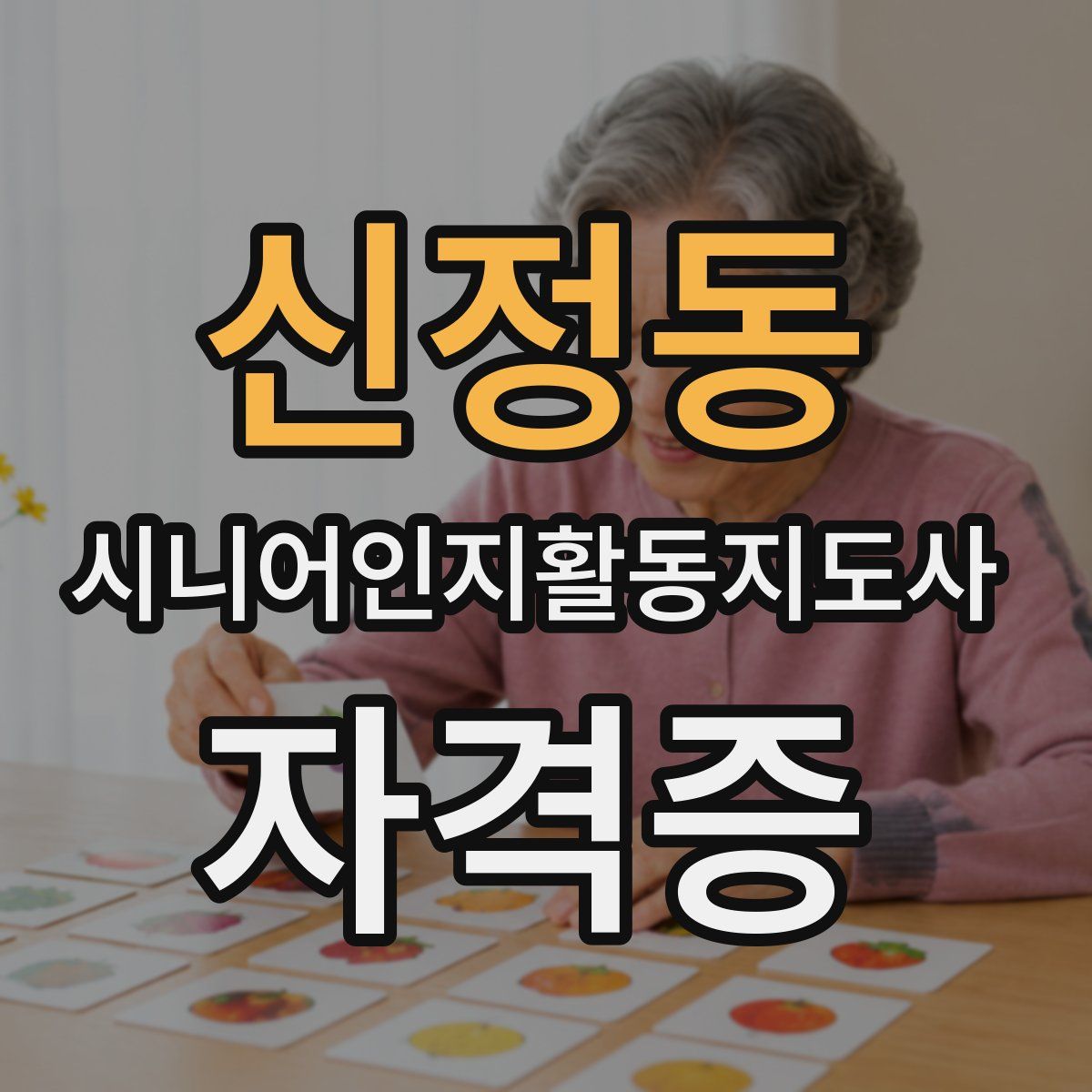 신정동 시니어인지활동지도사 자격증
