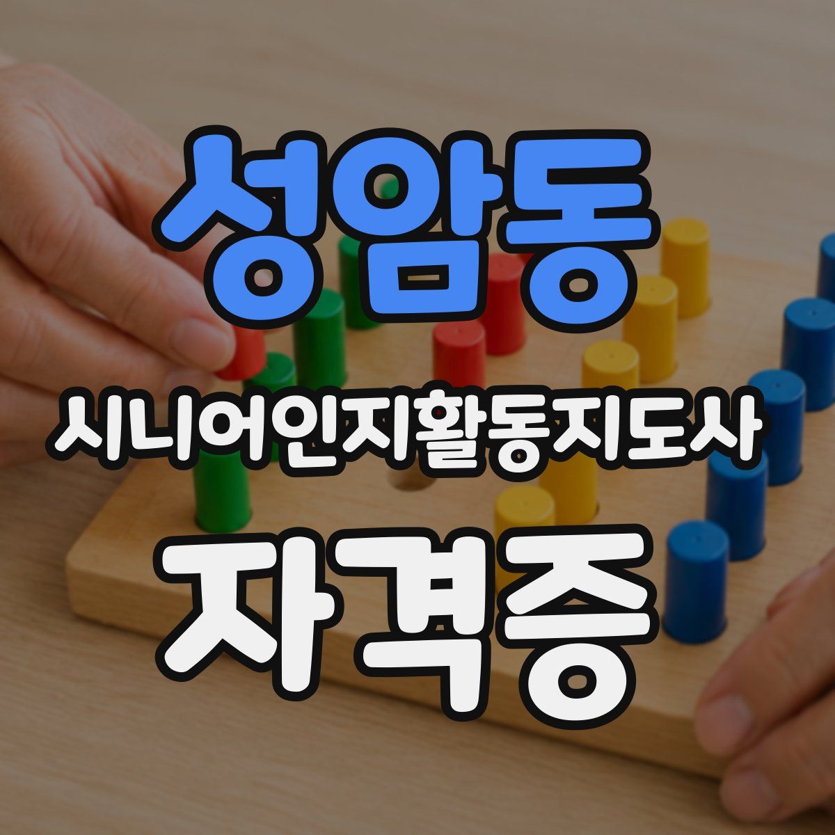 성암동 시니어인지활동지도사 자격증