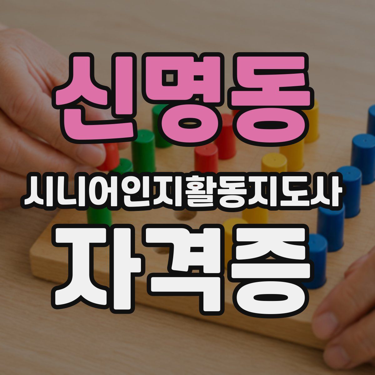 신명동 시니어인지활동지도사 자격증