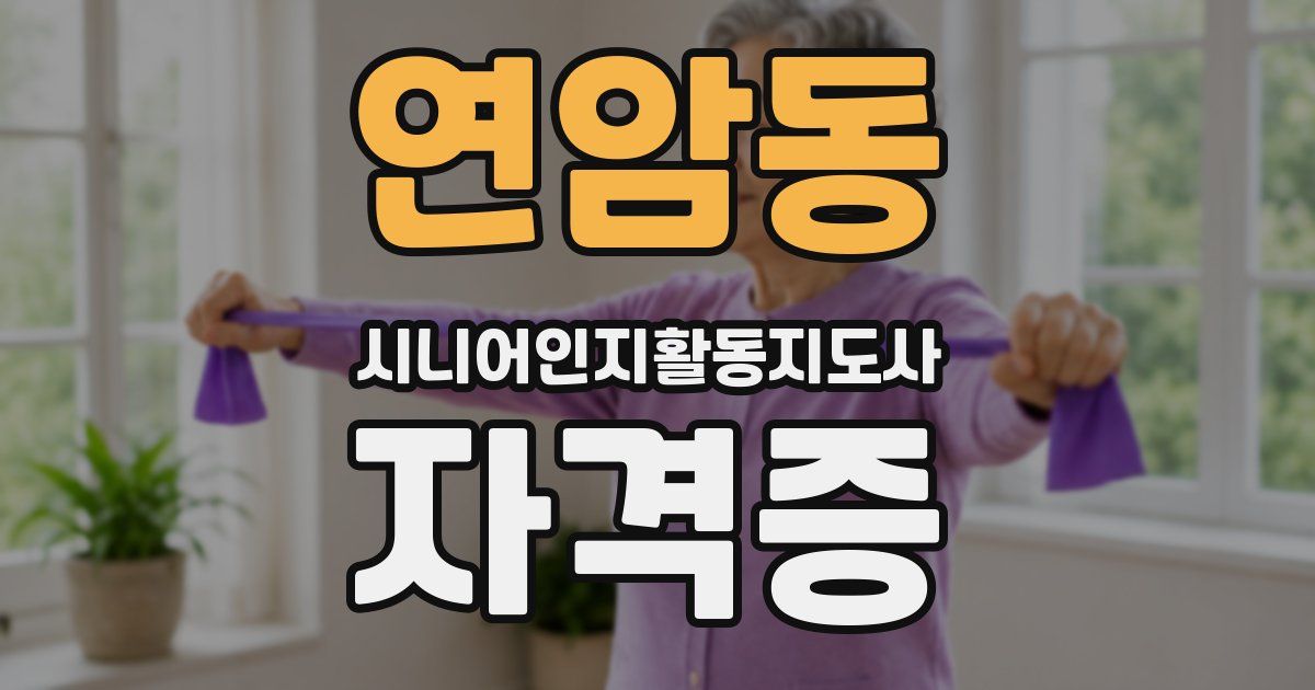 연암동 시니어인지활동지도사 자격증