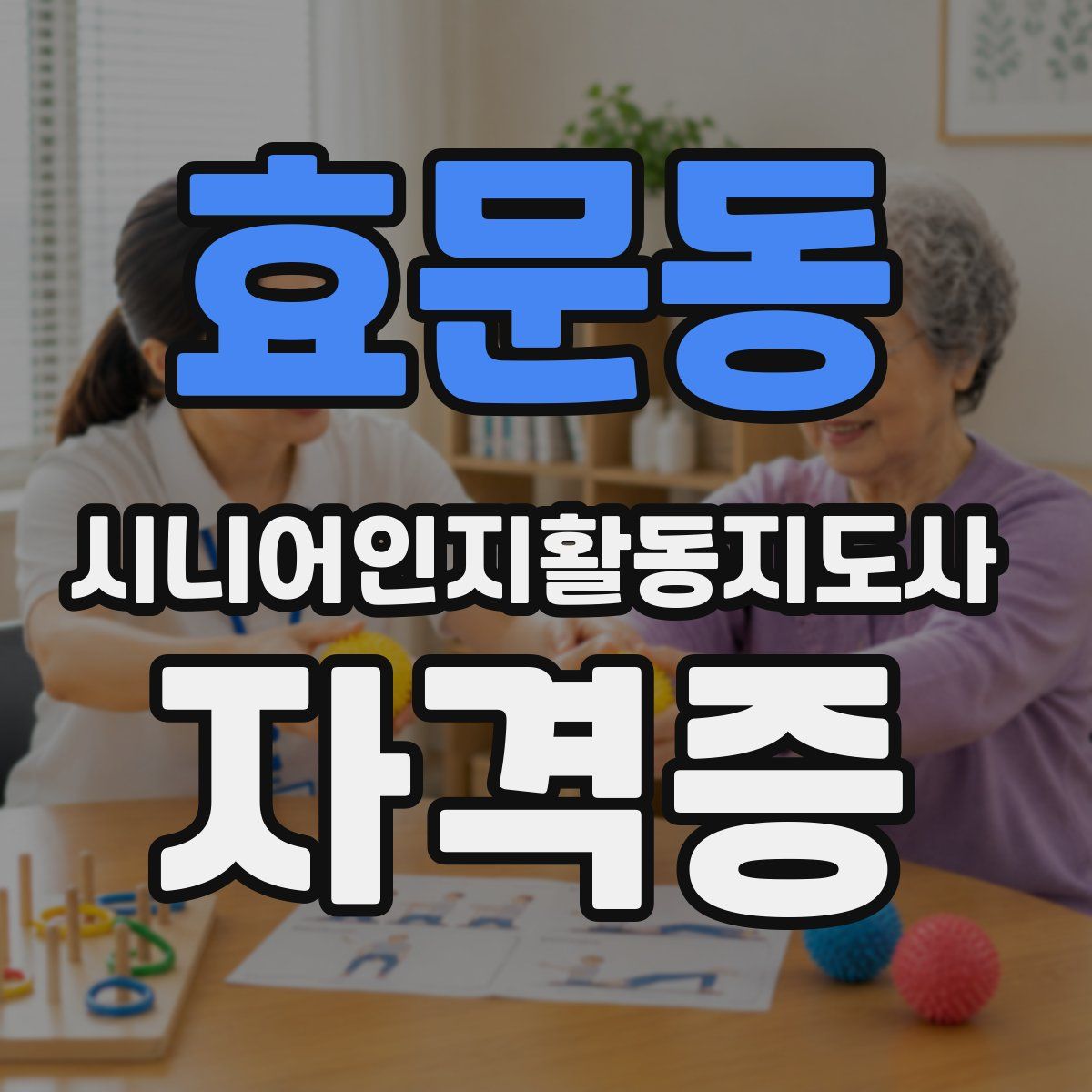 효문동 시니어인지활동지도사 자격증