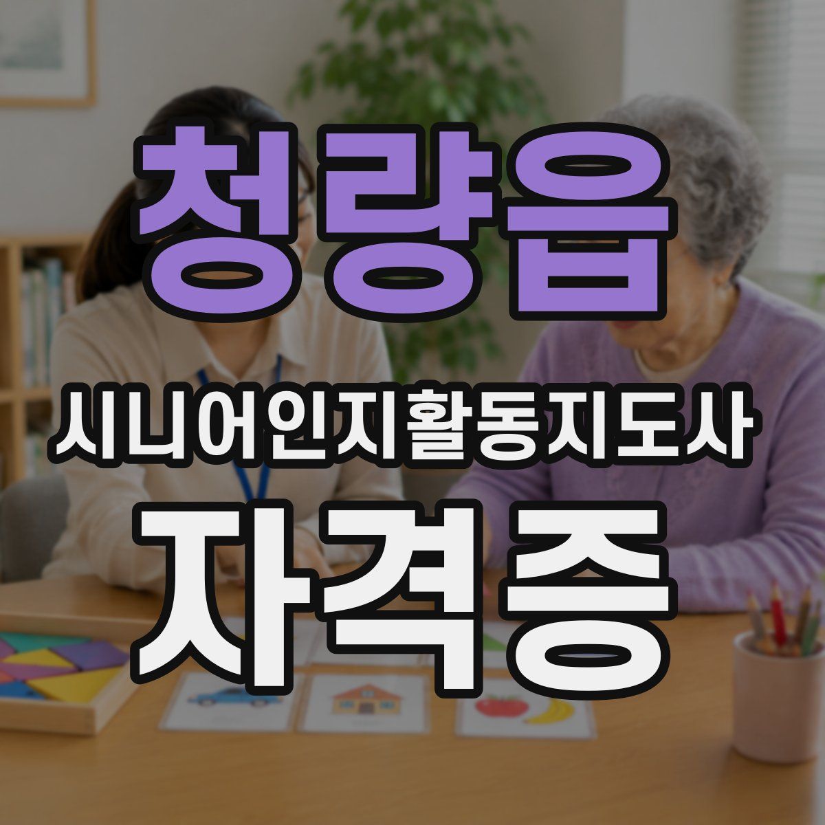 청량읍 시니어인지활동지도사 자격증