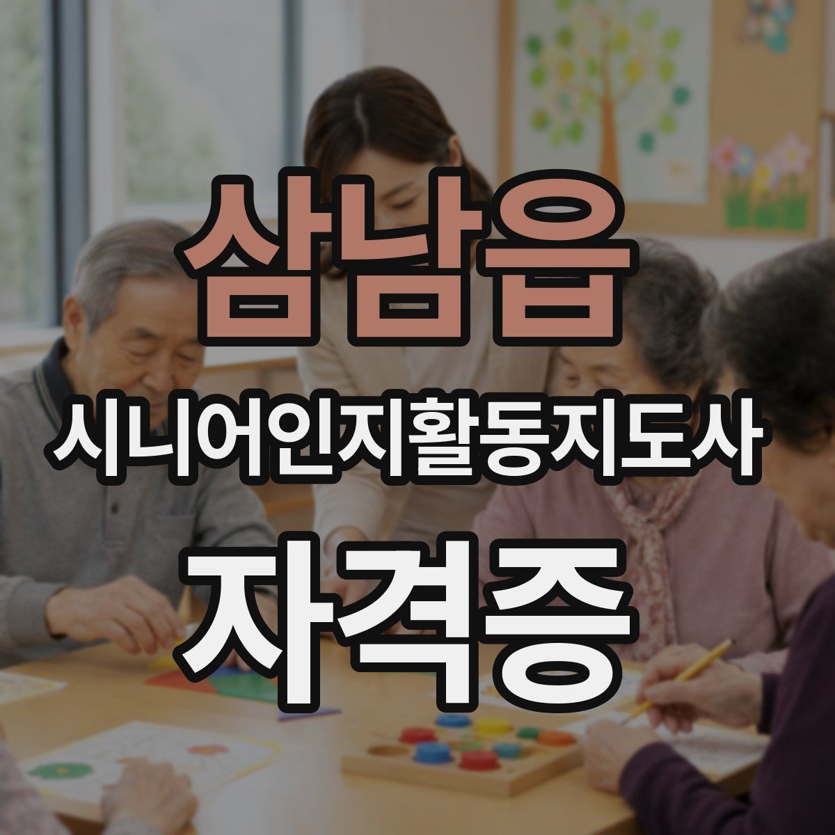 삼남읍 시니어인지활동지도사 자격증
