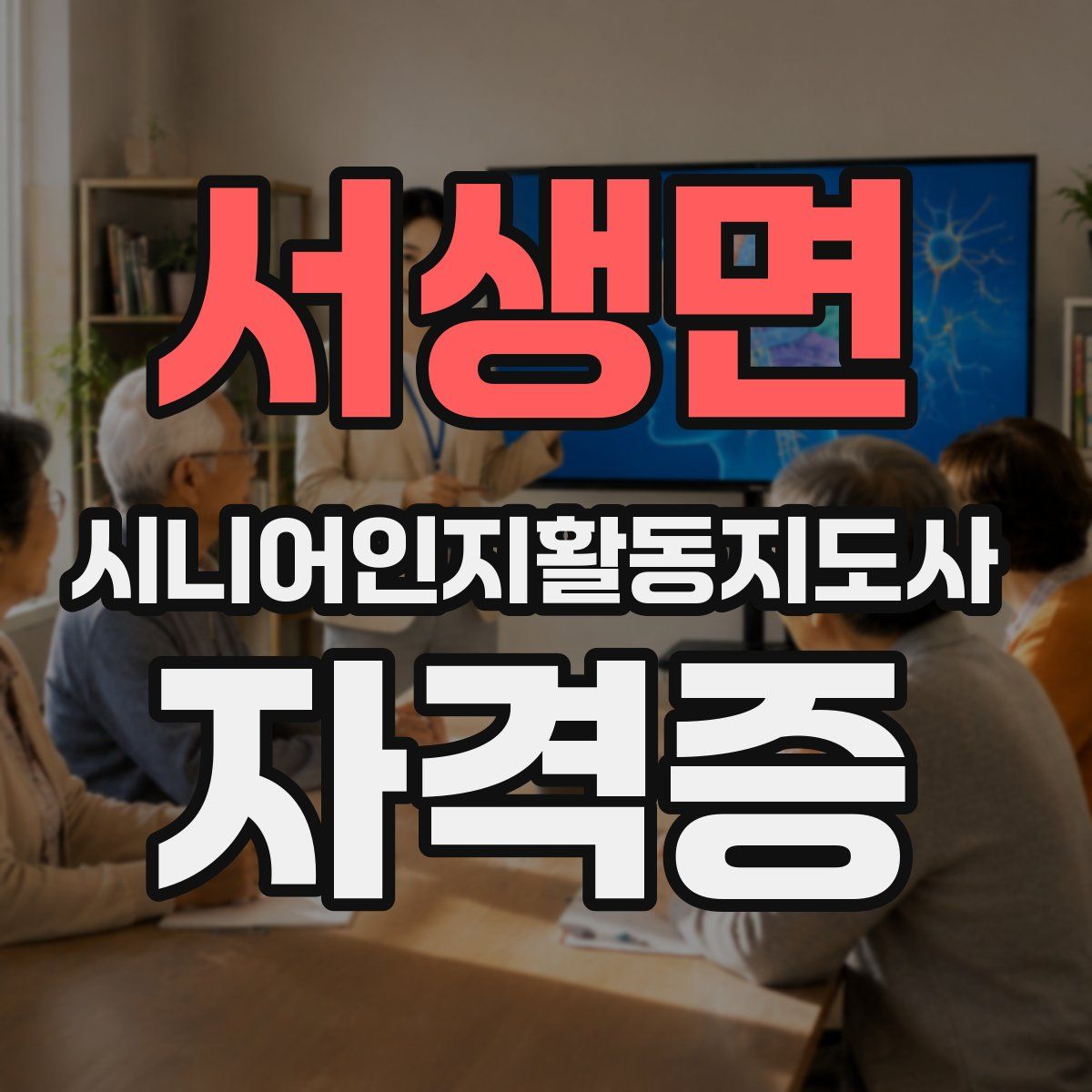 서생면 시니어인지활동지도사 자격증