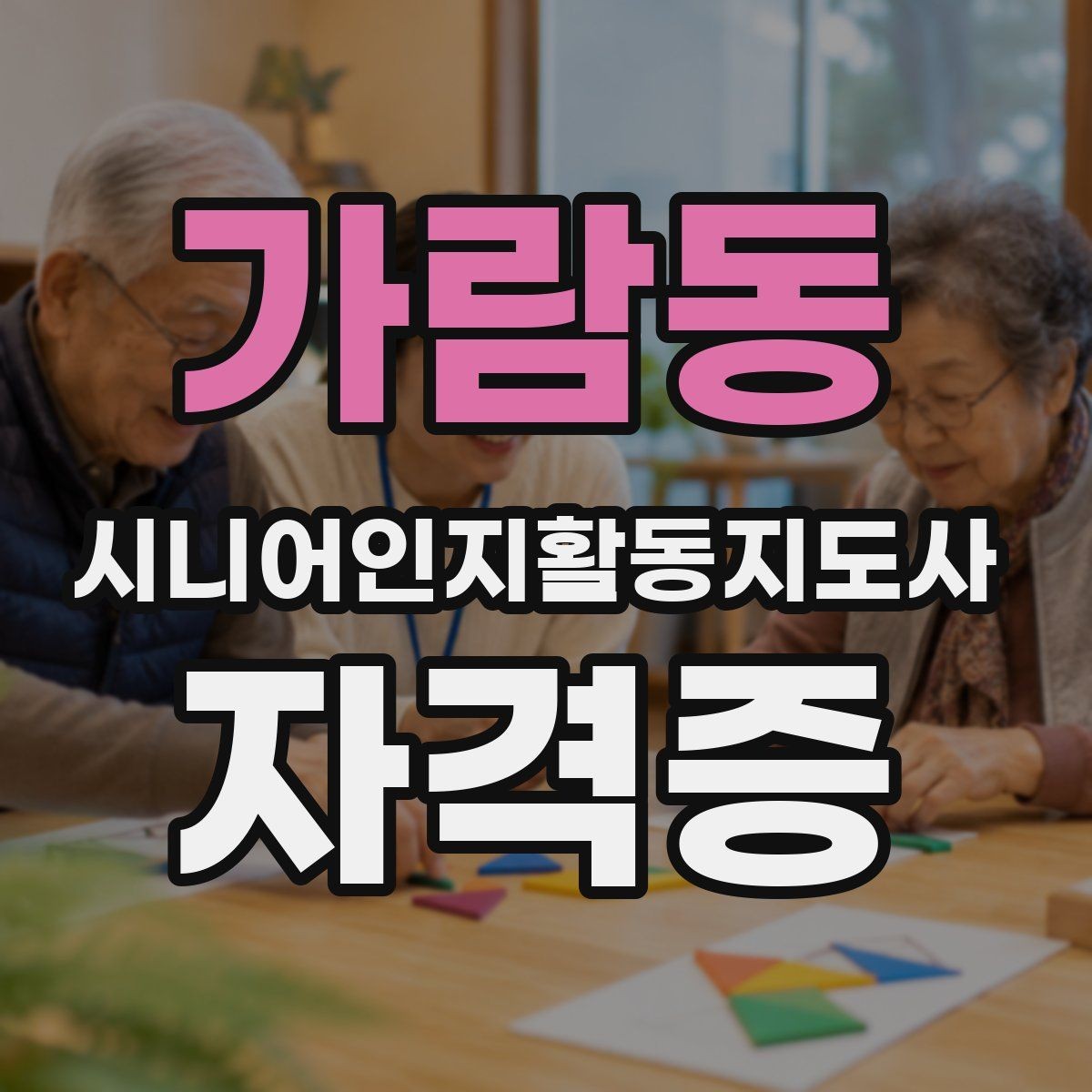 가람동 시니어인지활동지도사 자격증 실무 적용 사례를 통해 보기