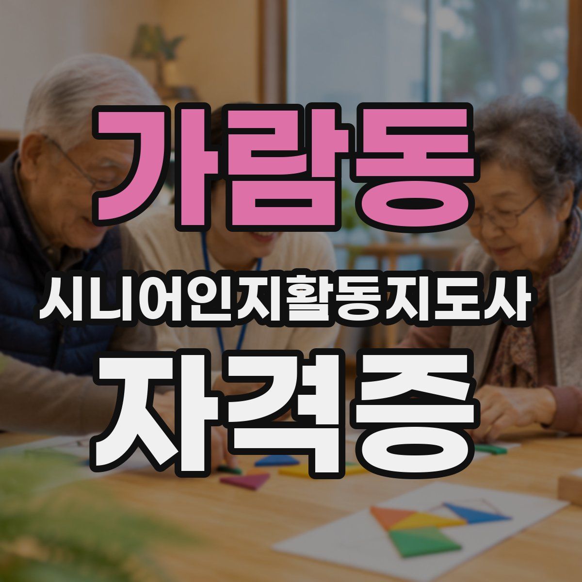 가람동 시니어인지활동지도사 자격증