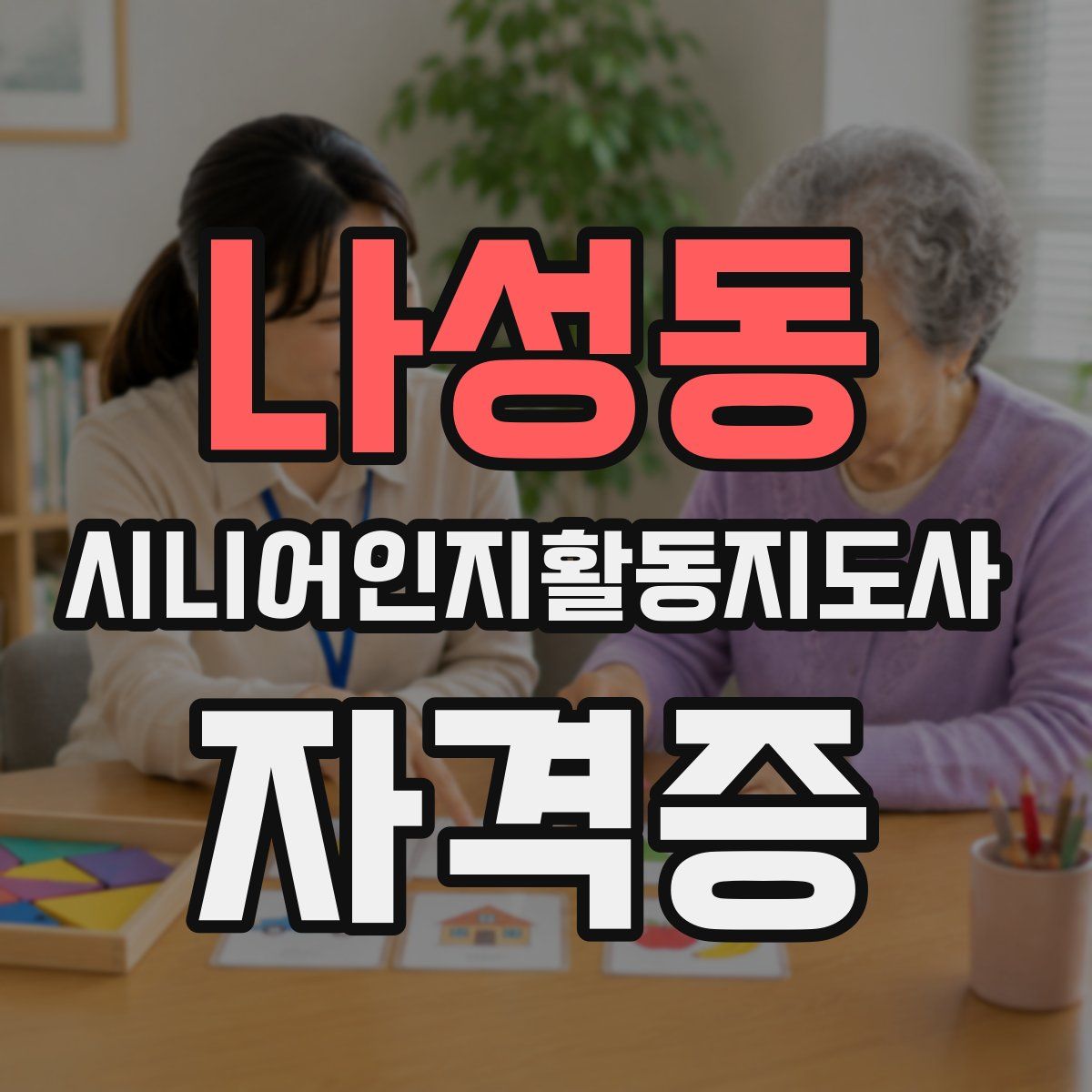 나성동 시니어인지활동지도사 자격증