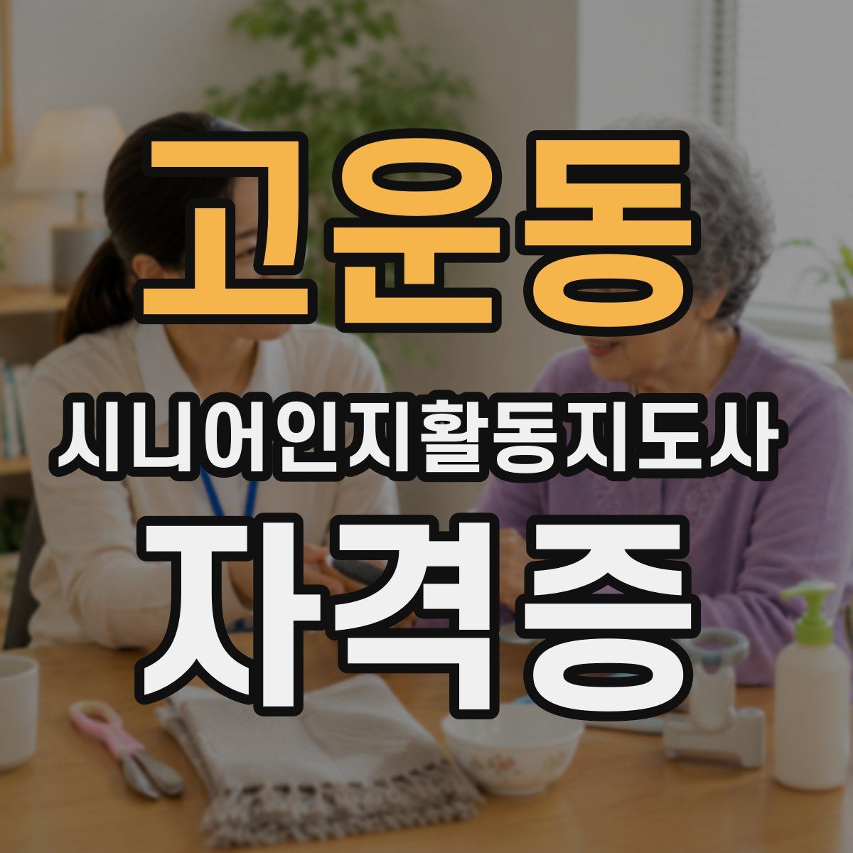 고운동 시니어인지활동지도사 자격증