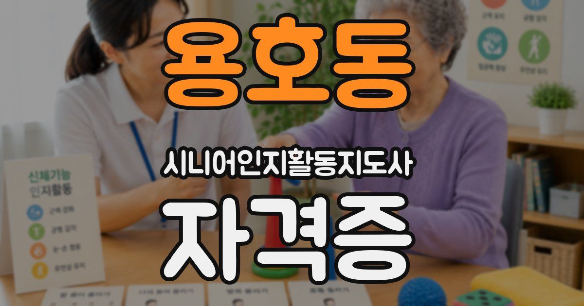 용호동 시니어인지활동지도사 자격증