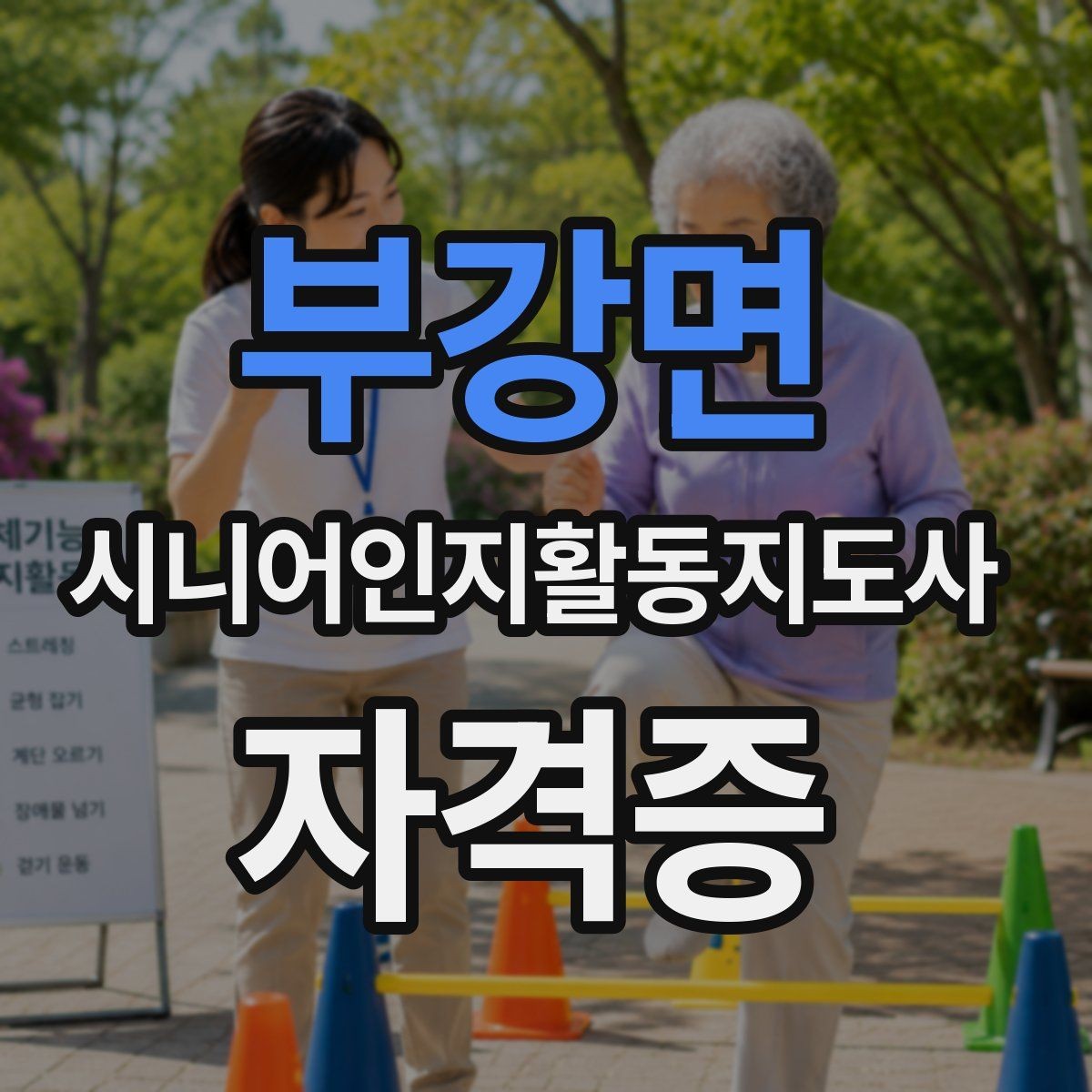 부강면 시니어인지활동지도사 자격증 시험 접수부터 응시까지