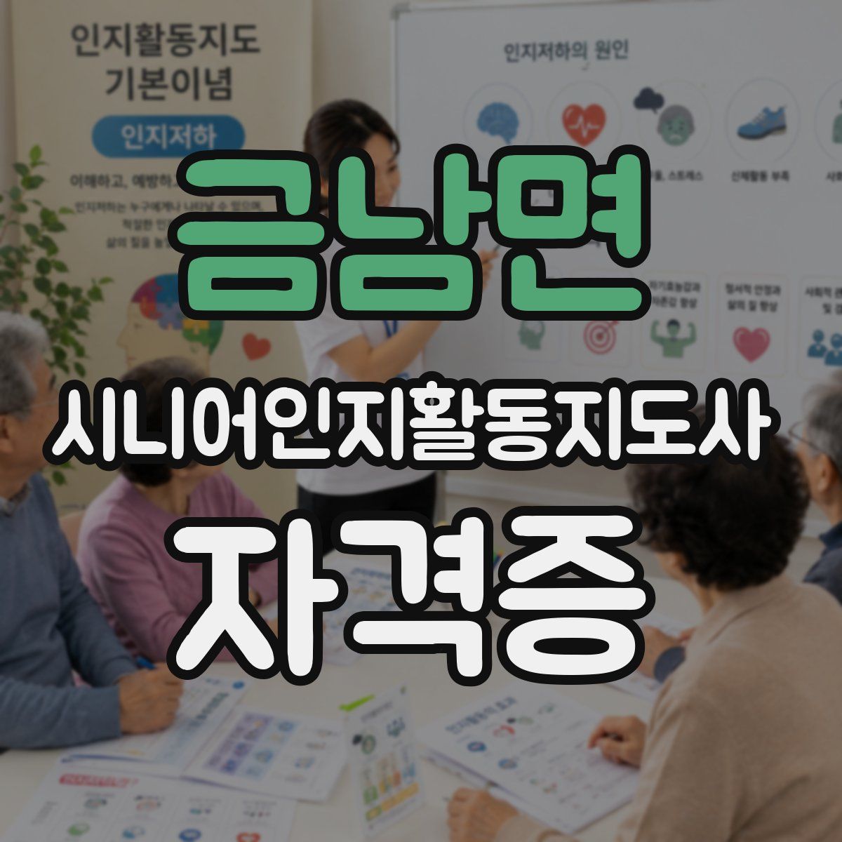 금남면 시니어인지활동지도사 자격증